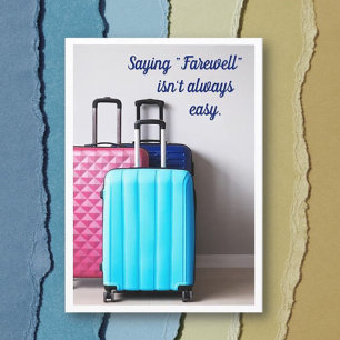 Cartão de saudação de mensagem de despedida