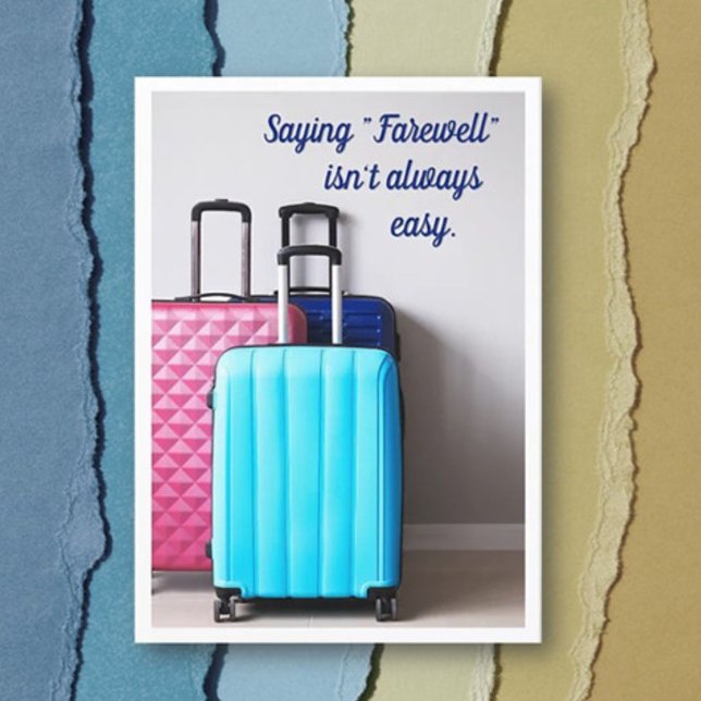 Cartão de saudação de mensagem de despedida (Criador carregado)