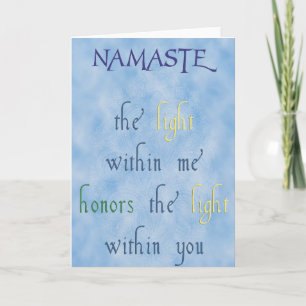 Cartão de Saudação de Namaste