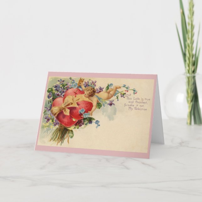 Cartão de Saudação de Namorados de Amor Verdadeiro (Frente)