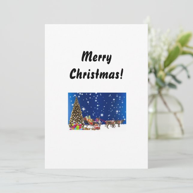 Cartão de Saudação de Natal (Em pé/Frente)