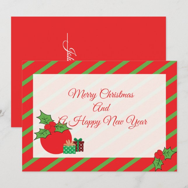 Cartão de saudação de Natal (Frente/Verso)