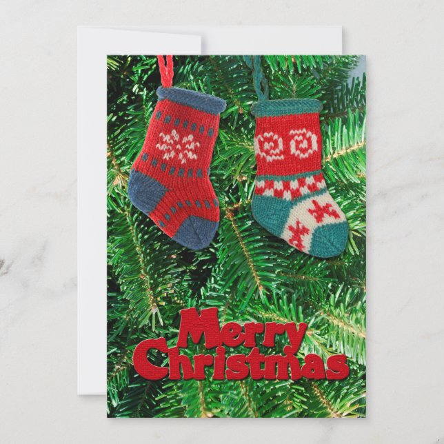 cartão de saudação de natal alegre (Frente)