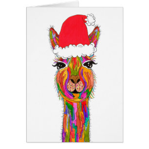 Cartão de saudação de Natal bonito e colorido do L