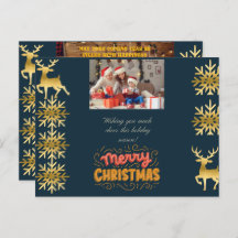 Cartão de saudação de natal casado