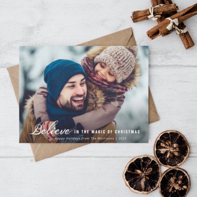 cartão de saudação de natal com foto de script mín (Criador carregado)