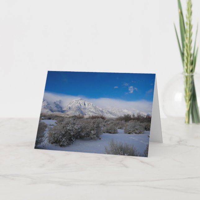 Cartão de Saudação de Natal com Referência de Escr (Frente)