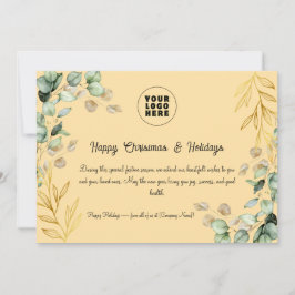 Cartão de Saudação de Natal Corporativo Personaliz