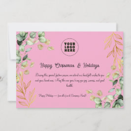 Cartão de Saudação de Natal Corporativo Personaliz