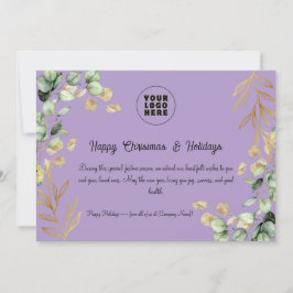 Cartão de Saudação de Natal Corporativo Personaliz