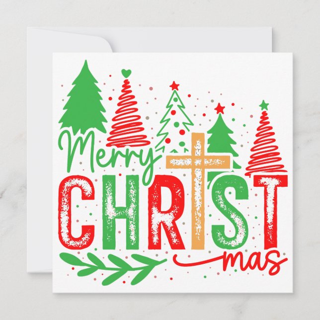 Cartão de Saudação de Natal Cristão (Frente)