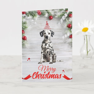 Cartão de Saudação de Natal Dalmaciano Personalizá