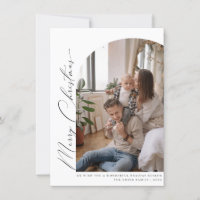 Cartão de saudação de Natal de Arch Minimalista