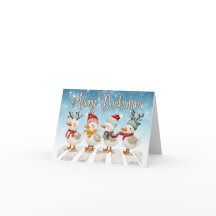 Cartão de Saudação de Natal de Ducksmas feliz