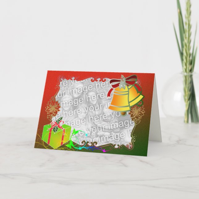 Cartão de Saudação de Natal de Foto da Família (Frente)