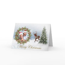 Cartão de Saudação de Natal de Foto do Wintery