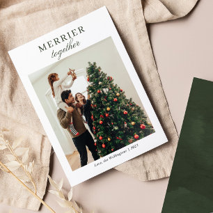 Cartão de Saudação de Natal de Script de Foto da F