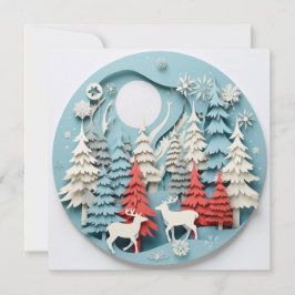 Cartão de saudação de Natal decorado durante o fer