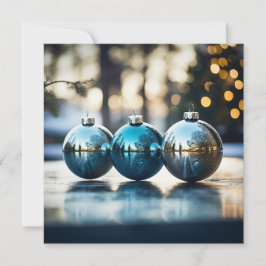 Cartão de saudação de Natal decorado durante o fer