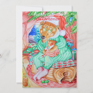 Cartão de Saudação de Natal do Avô