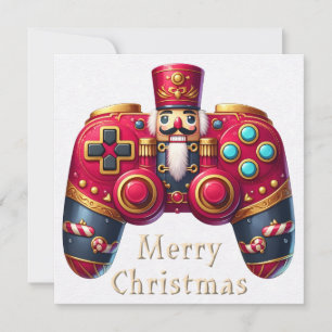 Cartão de Saudação de Natal do Controlador de Jogo