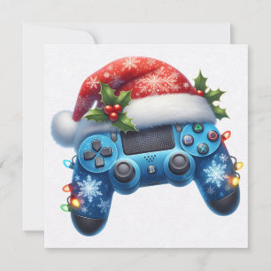 Cartão de Saudação de Natal do Controlador de Jogo