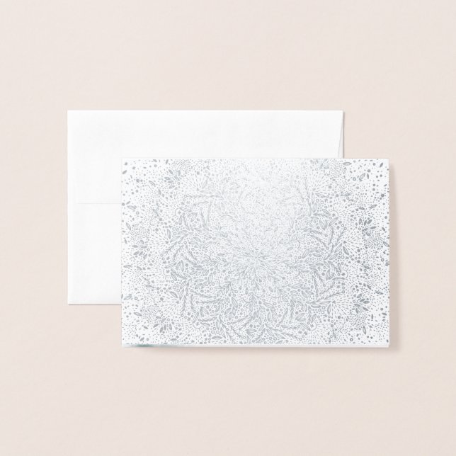 Cartão de Saudação de Natal do vazio Silver Foil & (Frente com Envelope)