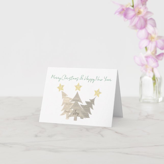 Cartão de Saudação de Natal Dobrado (Orquídea)