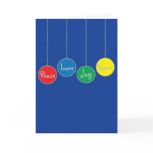 Cartão de Saudação de Natal/Envelope "Ornaments"