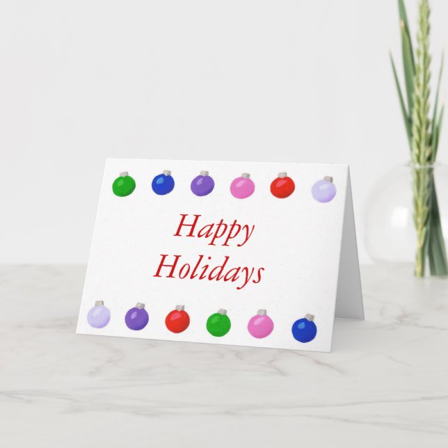 Cartão de saudação de Natal Feliz Feriados (Frente)