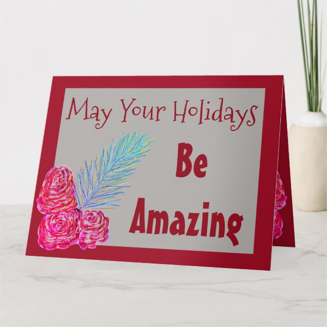 Cartão de Saudação de Natal Moderno (Frente)