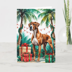 Cartão de Saudação de Natal para Cachorro de Passa