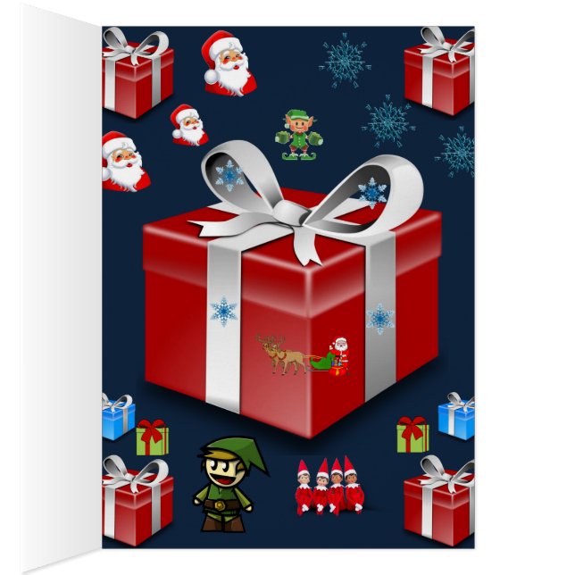 Cartão de saudação de Natal para crianças de todos (Interior (direita))