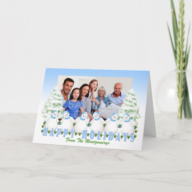 Cartão de Saudação de Natal para Neves (Frente)