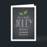 Cartão de Saudação de Natal para o Quadro Jolly<br><div class="desc">Celebre a temporada com este cartão de feriado moderno e na moda de Berry Berry Sweet.</div>