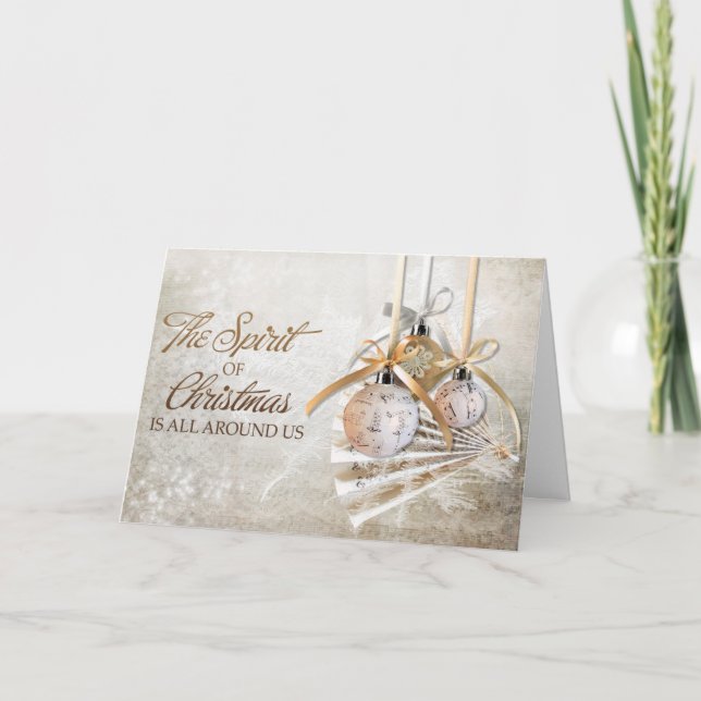 Cartão de Saudação de Natal - Tema Musical (Frente)