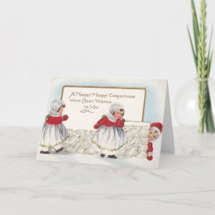 Cartão de Saudação de Natal Vitoriano