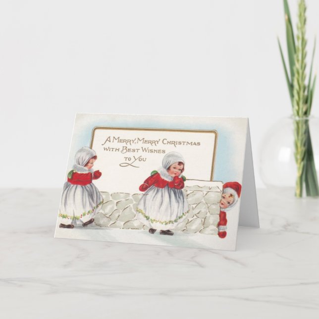 Cartão de Saudação de Natal Vitoriano (Frente)