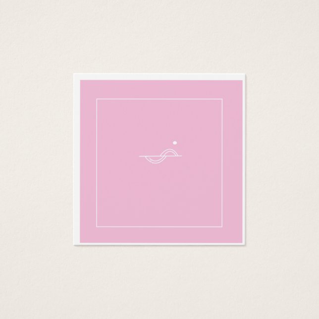 Cartão de saudação de negócios rosa-claro (Frente)