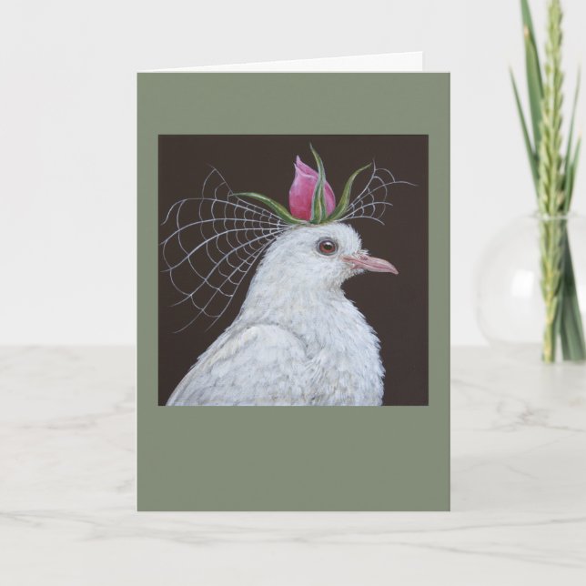 Cartão de saudação de Noiva de Dove (Frente)