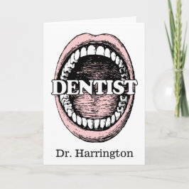 Cartão de saudação de nome personalizado de Dentis