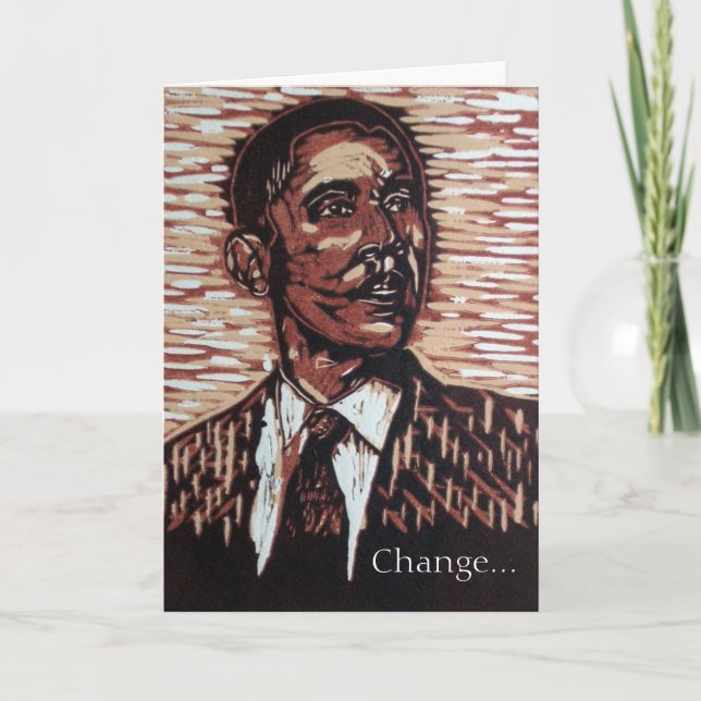 Cartão de Saudação de Obama para o Ano Novo (Frente)