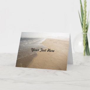 Cartão de Saudação de Oceano e Praia