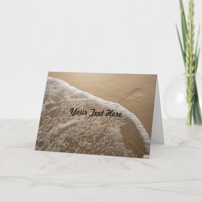 Cartão de Saudação de Oceano e Praia (Frente)