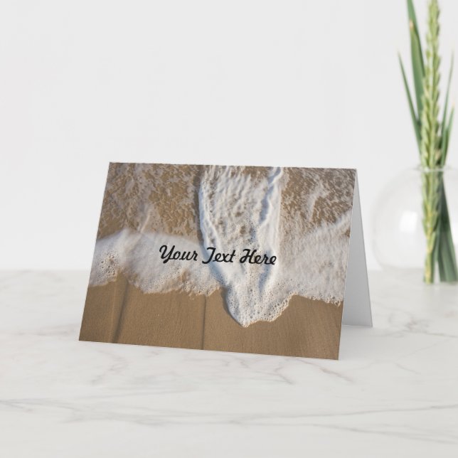 Cartão de Saudação de Oceano e Praia (Frente)