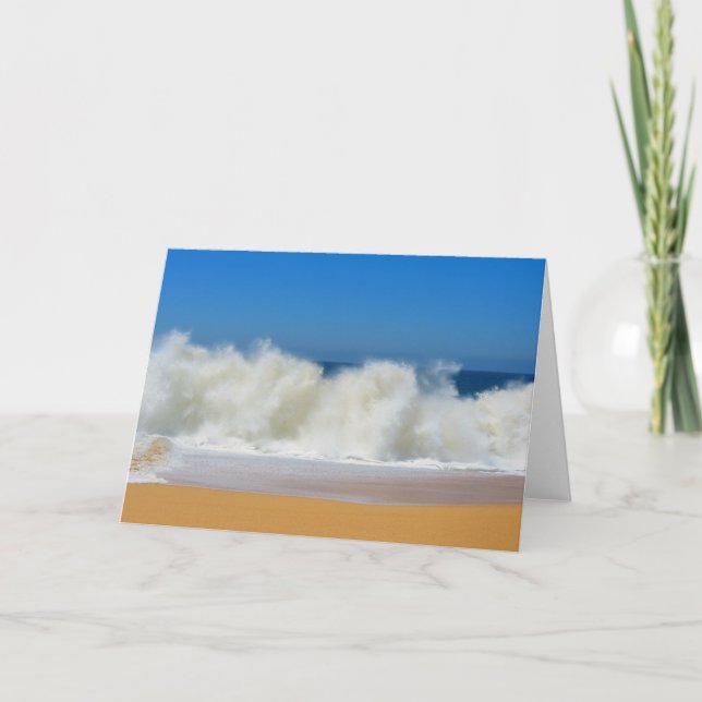 Cartão de Saudação de Ondas do Oceano Acidente (Frente)
