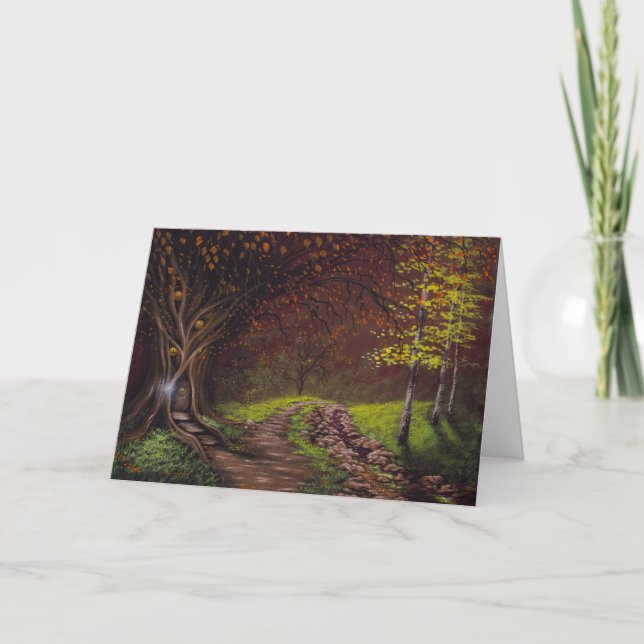 Cartão de Saudação de Outubro Woods (Frente)