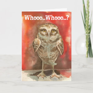 Cartão de Saudação de Owl 'Thnick of You'