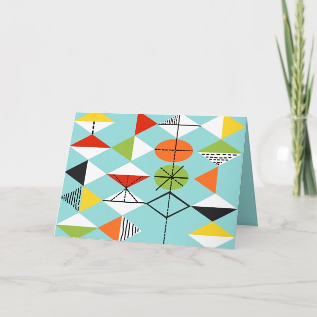 Cartão de saudação de padrão Harlequin (Frente)