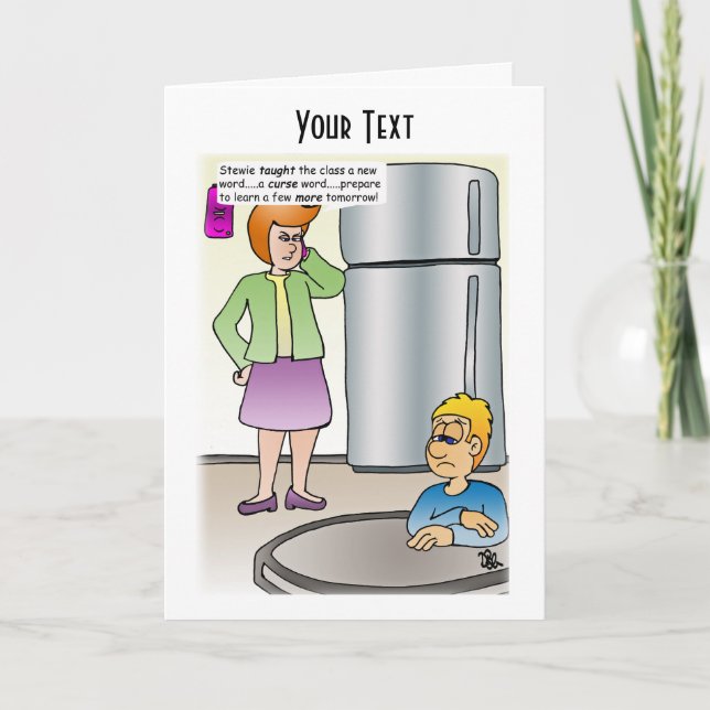 Cartão de Saudação de Palavras Rigorosas (Frente)